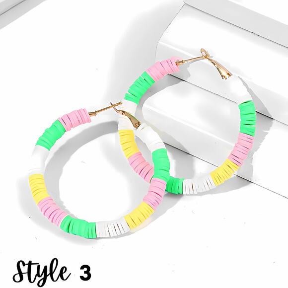 3 for $15 - Colorful Earrings Summer Tassels Acrylic Resin - Picture 5 of 14